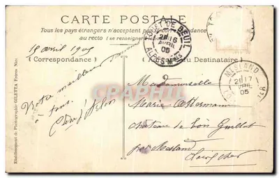 Touet de Beuil — village perché en contrebas d'un canyon — Edit. Giletta, phot. Nice, n° 1137 — Rewers