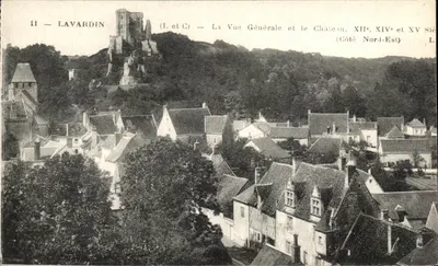 Lavardin — Vista geral e o castelo, XII, XIV e XV séculos — Editor Letellier, Paris