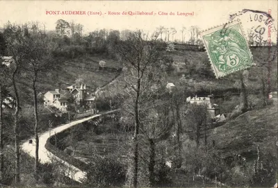Ponte Audemer (Eure) - Estrada de Quillebœuf - Côte du Longval