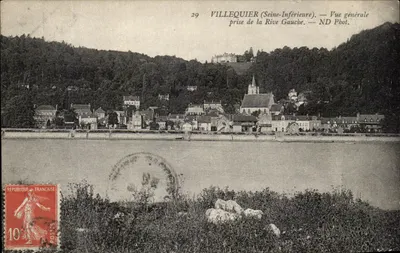 Villequier (Seine-Inférieure) — Vista geral tirada da margem esquerda — ND Phot.