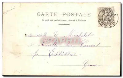 Troyes — Caisse d'Épargne — E. Guyot, phot. — V° Bertrand, édit. Troyes — Verso