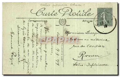 Colmar — Ogólny widok i łańcuch Vosgów — LL. — Rewers