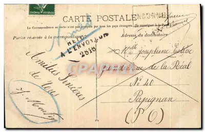 Nîmes - Świątynia Diany (Z przodu) — Guendé fot. Marseille, n° 1032 — Rewers