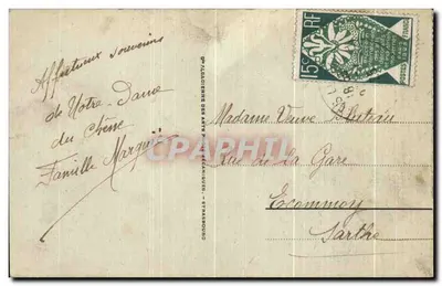 A Capela da Carvalha - Saint-Martin-de-Connée, Mayenne — Pelerinagem da Vitória e da Paz — 14 de Setembro de 1920 — editor: D'ALGACIERES DES ARTS PHOTOMÉCANIQUES, STRASBOURG — n° 16 — Verso