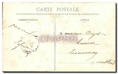 NOYEN (Sarthe) — Entrée de la Ville - Route du Mans — Édition J. Malicot, phot. Sahlé-sur-Sarthe — Verso