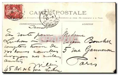 CETTE — Vista Geral e o Lago de Thau — L. R. n°465 — Verso