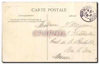 Blois — Vue panoramique, prise de l'Observatoire de Catherine de Médicis — éditeur imprimeur non visible — Verso