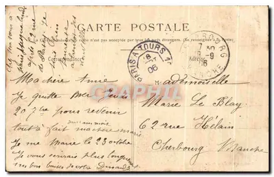 Pataray — Zamek (Strona zachodnia) — Wydawca: P. Letourne i G. Bonnot, Paryż — Rewers