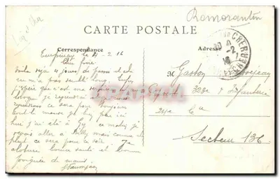 Selles-sur-Cher — A Praça da Feira — L. Lebeau, editor, n°502 — Verso