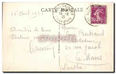 SELLES-sur-CHER (L.-&-Ch.) — O Square e a Gendarmeria — Edição Maucclair, n° 112 — Verso