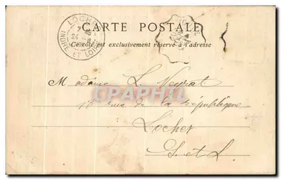 Zamek w Chaumont — Front na Dziedziniec — Jayroet N.D. Fot. 1902 — Rewers