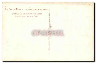 Zamek w Chaumont-sur-Loire — widok z parku — Wydawnictwo YVON — Rewers