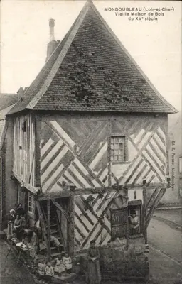 Mondoubleau (Loir-et-Cher) — Velha Casa de Madeira do Século XV — Éd. E. Forceau, Mondoubleau