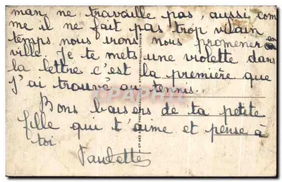 Desde las cercanías de MORLAIX. Notre-Dame-de-la-Salette — Salida de Misa — Reverso
