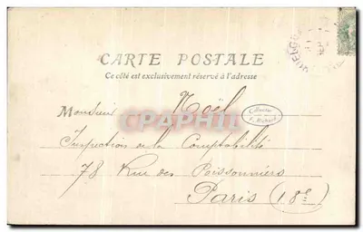 Morlaix - Velha Casa, Rua das Vindas — Coleção Andrieu, n°4 — Verso