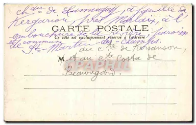 Castelo de Trodibon — Arredores de Morlaix — Coleção Andrieu n°353 — Verso
