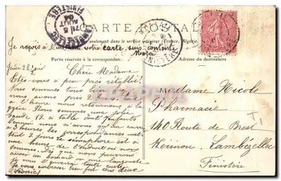 Morlaix - La Gare — série 654, éditée par A. Warron, St-Brieuc — Rewers
