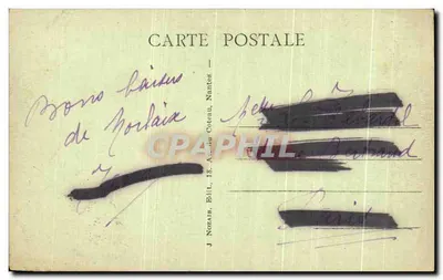 Morlaix - O Bassin, os Quais e o Viaduto — editor J. Nozaïs, Béil, 18, Avenida Coteau, Nantes — Verso