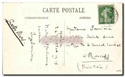 Morlaix — Rue Courbe, dita das escadas com cem degraus — LL — Verso