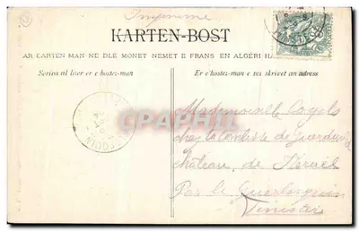 Morlaix — Wieża i Kalwaryjum św. Mélanine — kolekcja Coiffeur, nr 654 — Rewers
