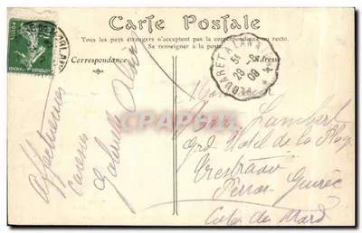 Morlaix — Plac Viarmes — widok z mostem i sklepami — Rewers