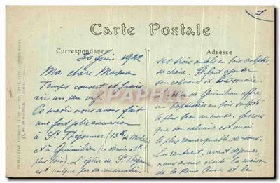 Morlaix — Fonte das Carmelitas (século XV) — Editor: Antigos Estabelecimentos Sire & Cie, Paris — Verso