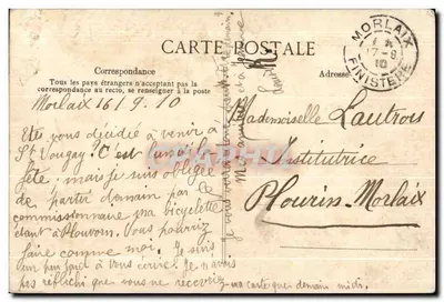 Morlaix — Wielka ulica, strona starych rynków — E.D. wydawca — Rewers
