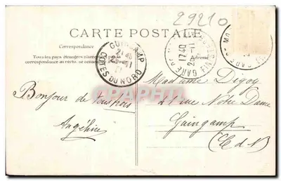 Estátua de Nossa Senhora da Salette — Em torno de Morlaix — Edição J. D. — Verso
