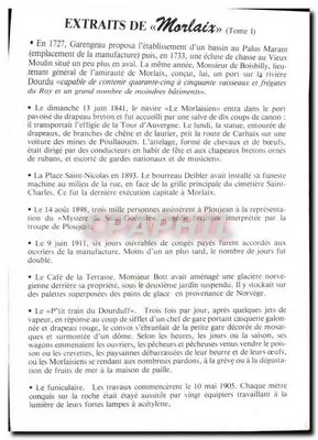 Morlaix — Blason avec deux lions et navire — par Marthe Le Clech, Tome 1 — Verso