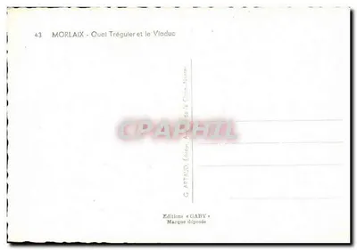 Morlaix - Quai Tréguler i most – Wydawnictwo GABY, n°43 — Rewers