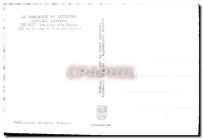 Morlaix (Finistère) — Os cais e o Viaduc — Éditions JOS, Morlaix — Verso