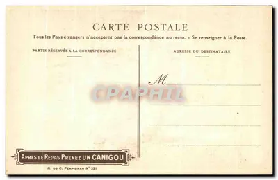 Saint-Martin-du-Canigou — Abadía del Canigou — publicidad para la licor Canigou — Reverso