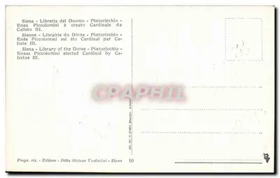 Siena - Biblioteka Duomo - Wybór Piccolomini na kardynala przez Kaliksta III — Rewers