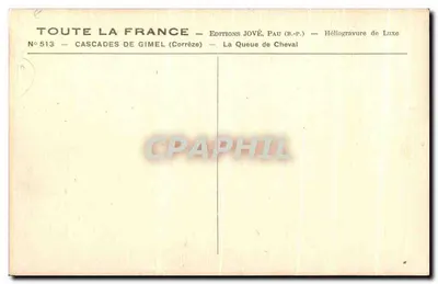 Cascadas de Gimel — Corrèze — Ediciones Jové, Pau (B.P.) — Reverso