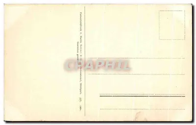 Dwa skarabeusze na gałęzi bzu — ilustracja botaniczna — wydawca: Reevenbilddruck v. Martin Kemnitz & Co., Stuttgart — Rewers