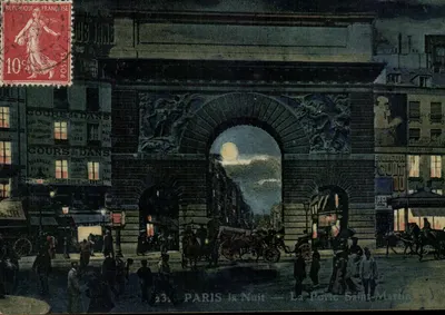 PARIS la Nuit — La Porte Saint-Martin — Éditions de la Cité