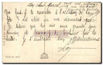 चंद्र अस्त होते हुए खाड़ी पर — W. R. B. & Co. वियेना, श्रृंखला 2877 — पीछे