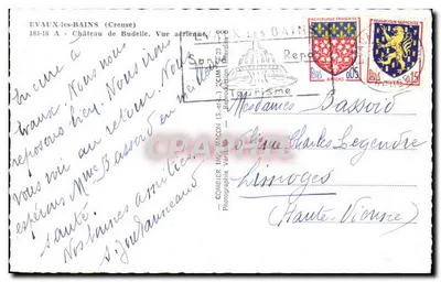 Zamek w Budelle — Widok z powietrza — Combiér Imp. & Phot. (S.-et-L.) — Rewers