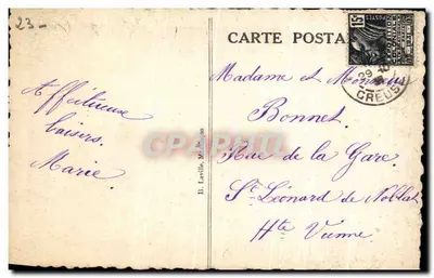 Boussac — Tour du vieux château féodal — B. Laville, Montilhac, n°743 — Rewers