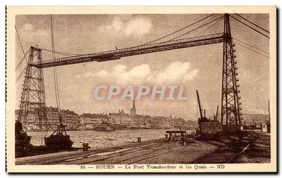 Rouen — O Ponte Transbordeur e os Quais — ND