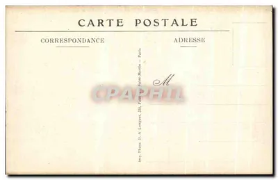 Arras — Oorlog 1914-1915 — Algemene uitzicht van het Hôtel de Ville na de bombardement van 21 oktober. Uitzicht genomen van de plein de Vacquerie — Charles Ledeb, uitgever Parijs — Achterkant