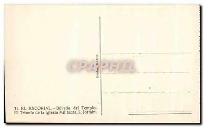 El Escorial — Bóveda del Templo — Triunfo de la Iglesia Militante, L. Jordán — Rewers