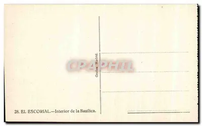 El Escorial — Wnętrze Bazyliki — Gratos Madrid, nr 28 — Rewers