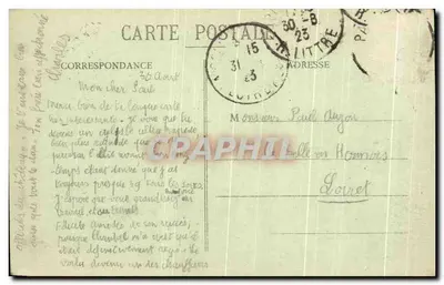 Paris (XIVe) - Hospital Saint-Joseph, Rue de Vanves — editor J. Huard, Paris — Verso