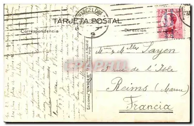 Barcelona — Avenida Alfonso XIII — Wydawnictwo 'UNIQUE' — Rewers
