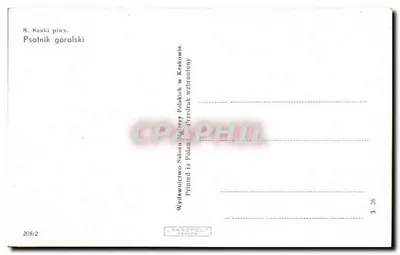 Cena de vida montanhosa — S. Sascki, Psotnik góralski — editor AKROPOL, Kraków — Verso