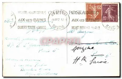 Aix-les-Bains (Savoie) — Abpia Haute-combe i Jezioro Bourget — wydawca Rue Dupuy, nr 8 — Rewers