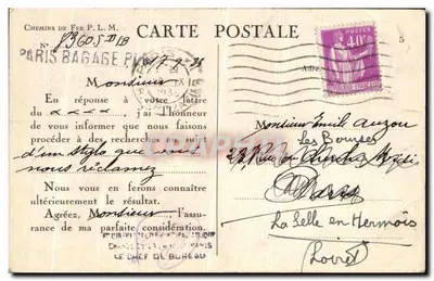 Avignon - Les Vieux Remparts — dessin de Barbier — Verso