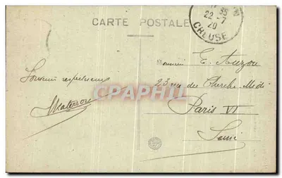 Boussac — Castelo em uma rocha íngreme à beira da Petite Creuse — La Creuse pitoresca, n°1452 — Verso