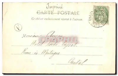 Précy-sous-Thil — vue panoramique du village avec édifice à toit pointu — éditeur Gliché F. Perrot, Lib. Gatéray, Précy — Verso